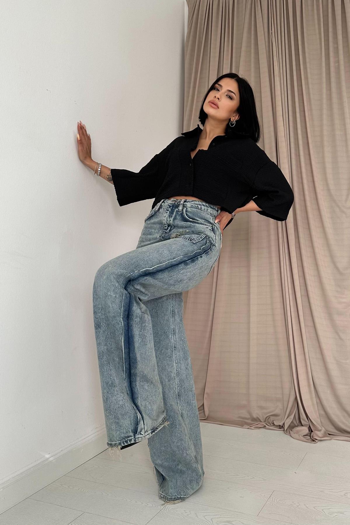 Sasha - Jeans with Side Slits