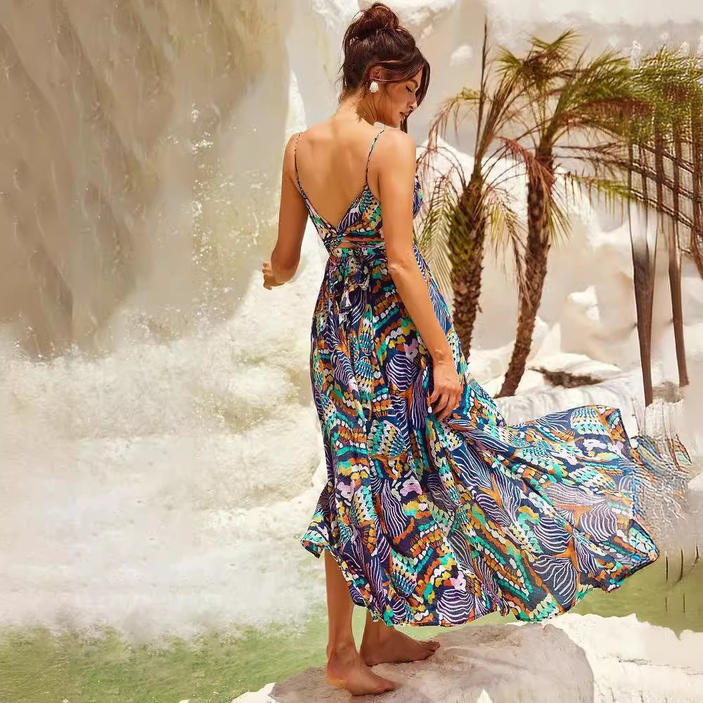 Nefeli - Spaghetti Straps Mid-length Dress
