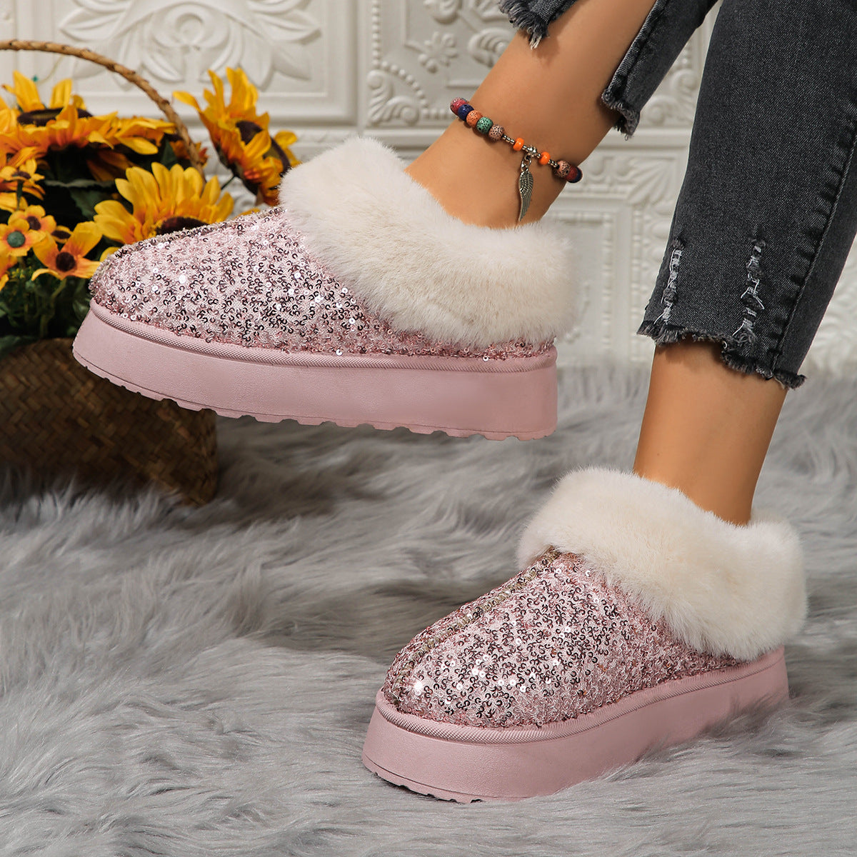 Glowy - CozyStep Plus Cotton Shoes