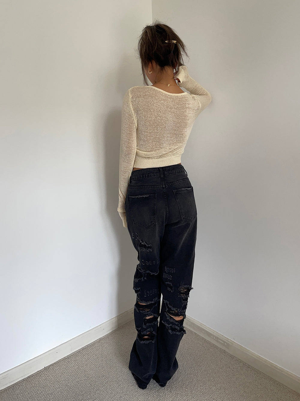 Giulia - Retro High Waist Loose Wide Legs Jeans