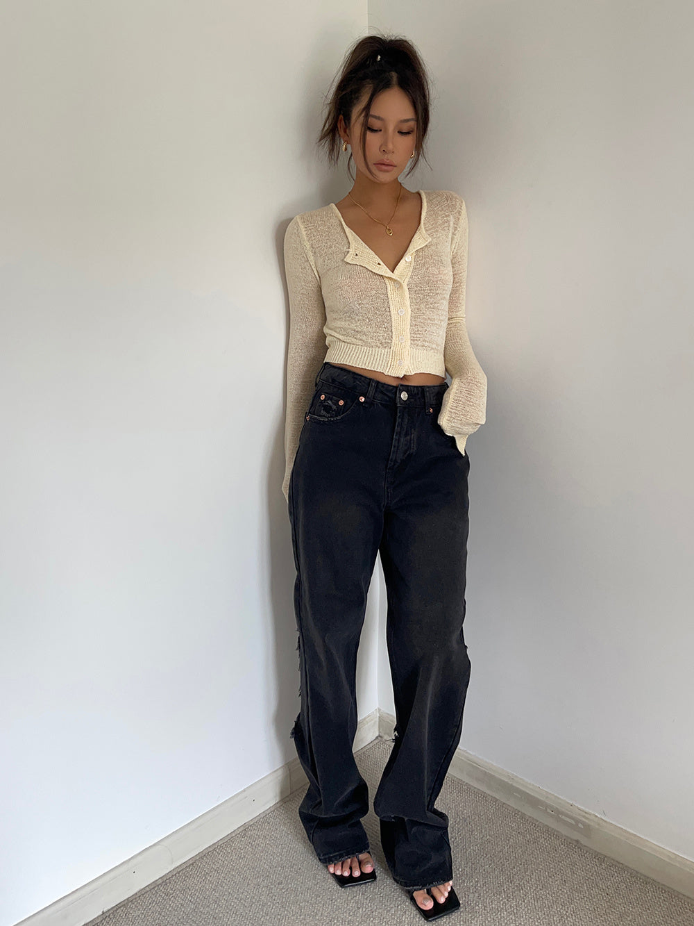 Giulia - Retro High Waist Loose Wide Legs Jeans