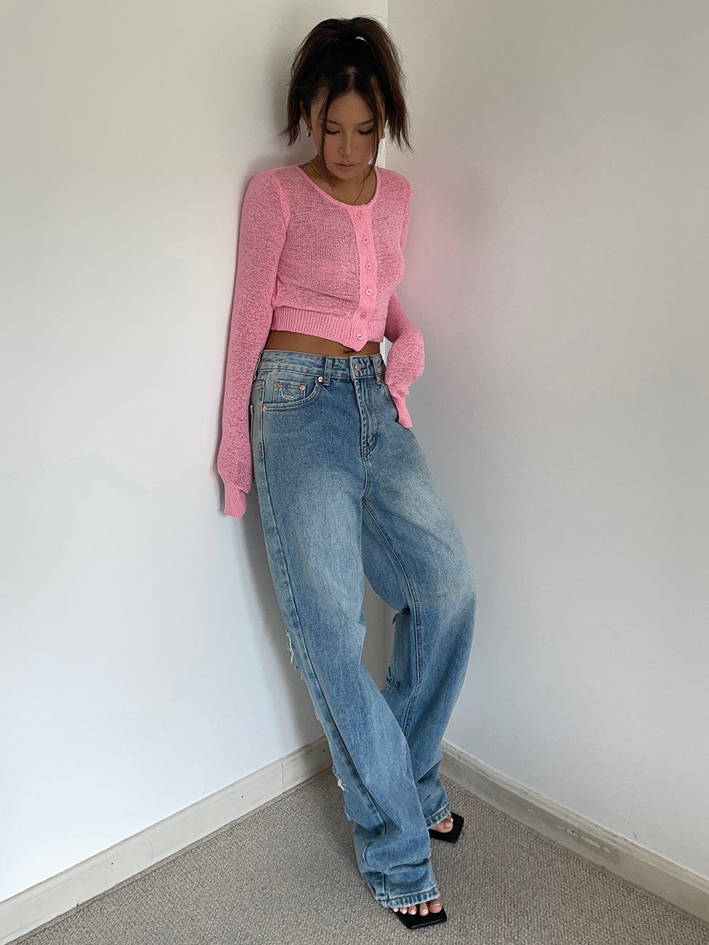 Giulia - Retro High Waist Loose Wide Legs Jeans