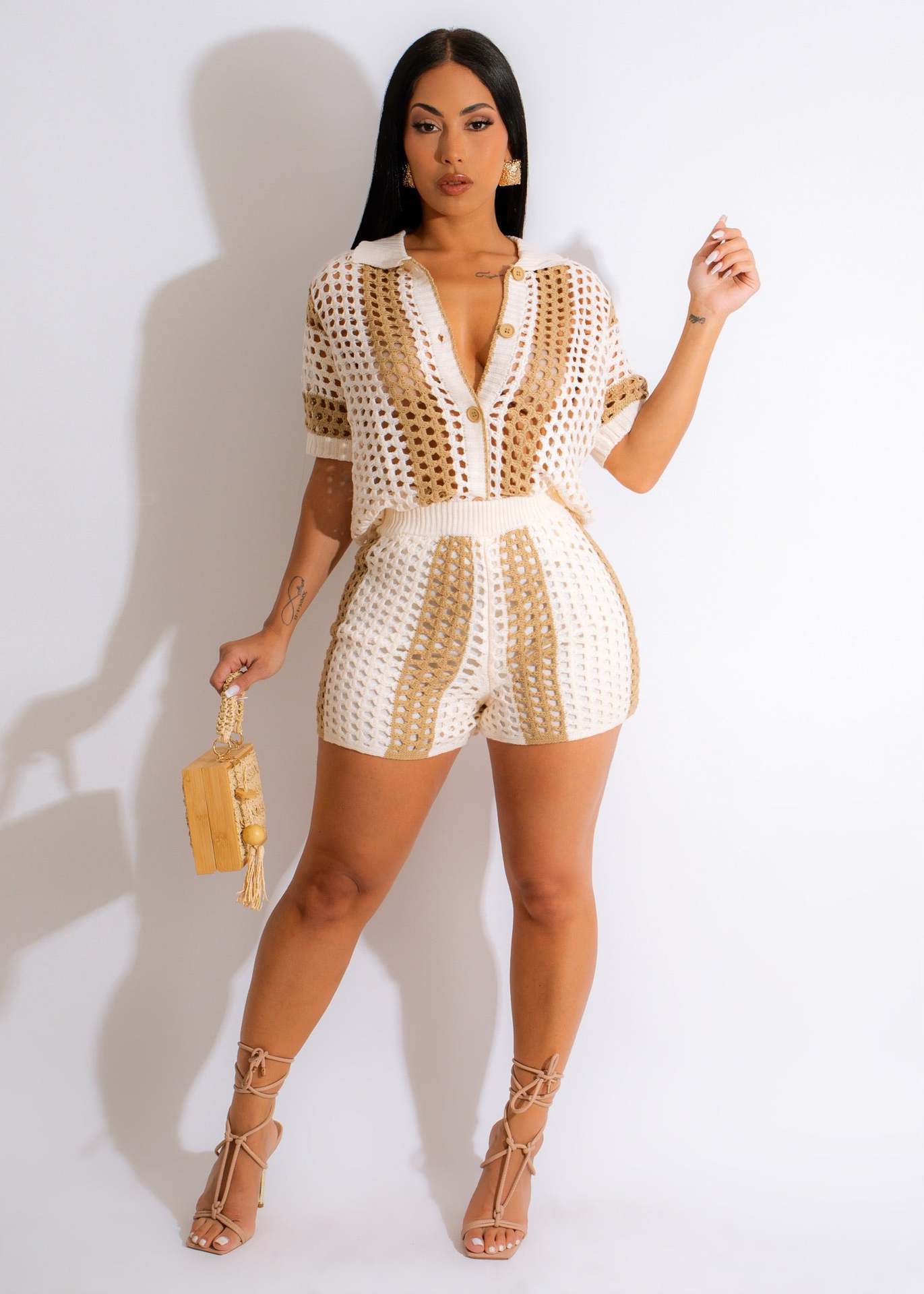 Daisy - Knitted Shorts Set