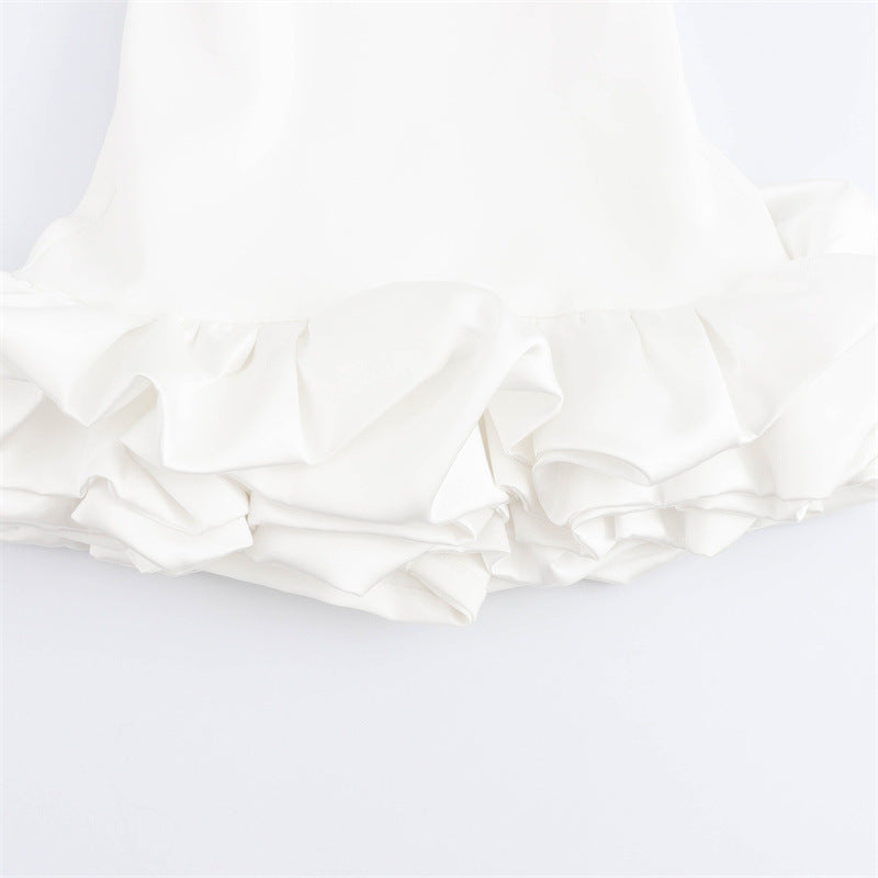 Stacey - Sleeveless Short Frill Dress