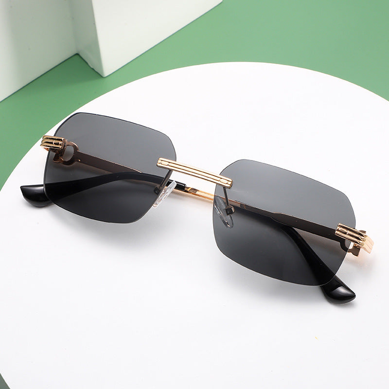 Crystal Cut Square Sunglasses
