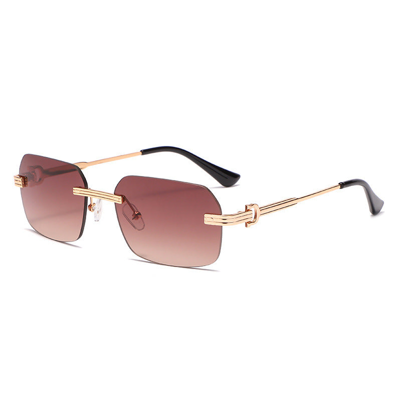 Crystal Cut Square Sunglasses