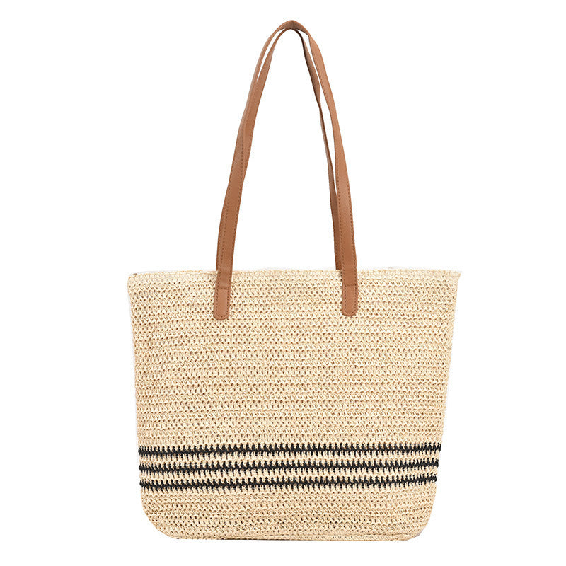 Lily - Striped Large Handbag