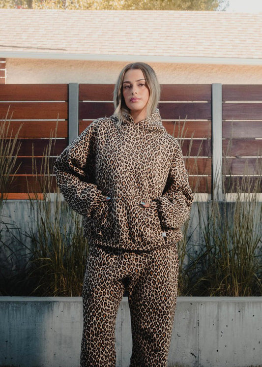 Minoa - Leopard Print Hoodie