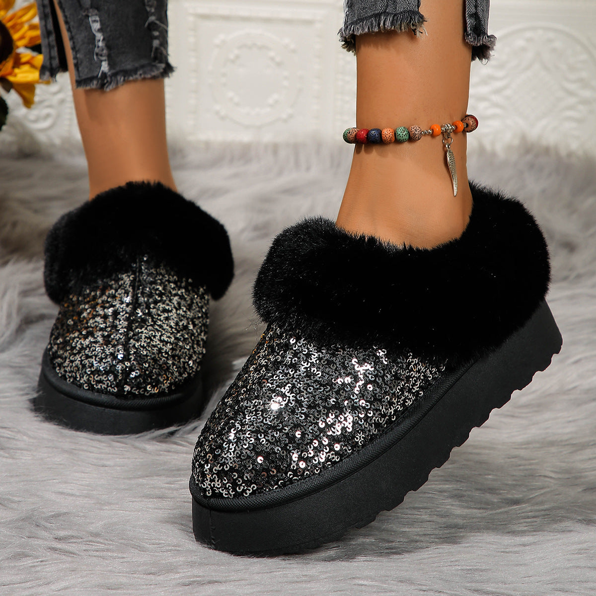 Glowy - CozyStep Plus Cotton Shoes