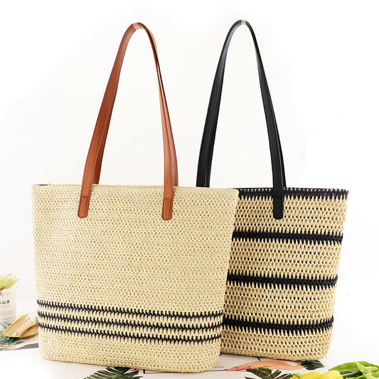 Lily - Striped Large Handbag