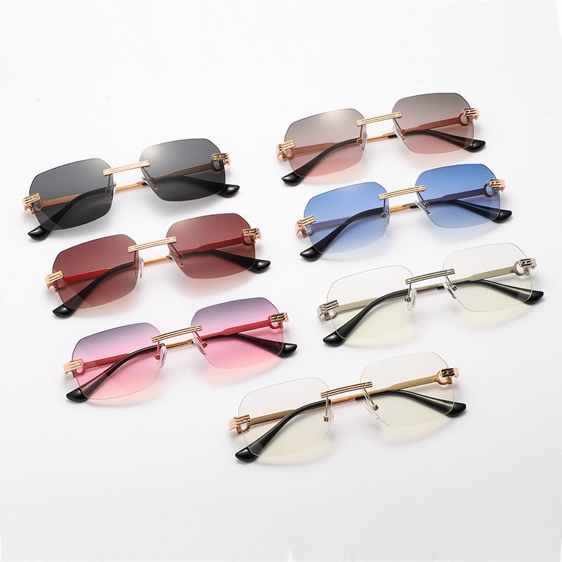 Crystal Cut Square Sunglasses