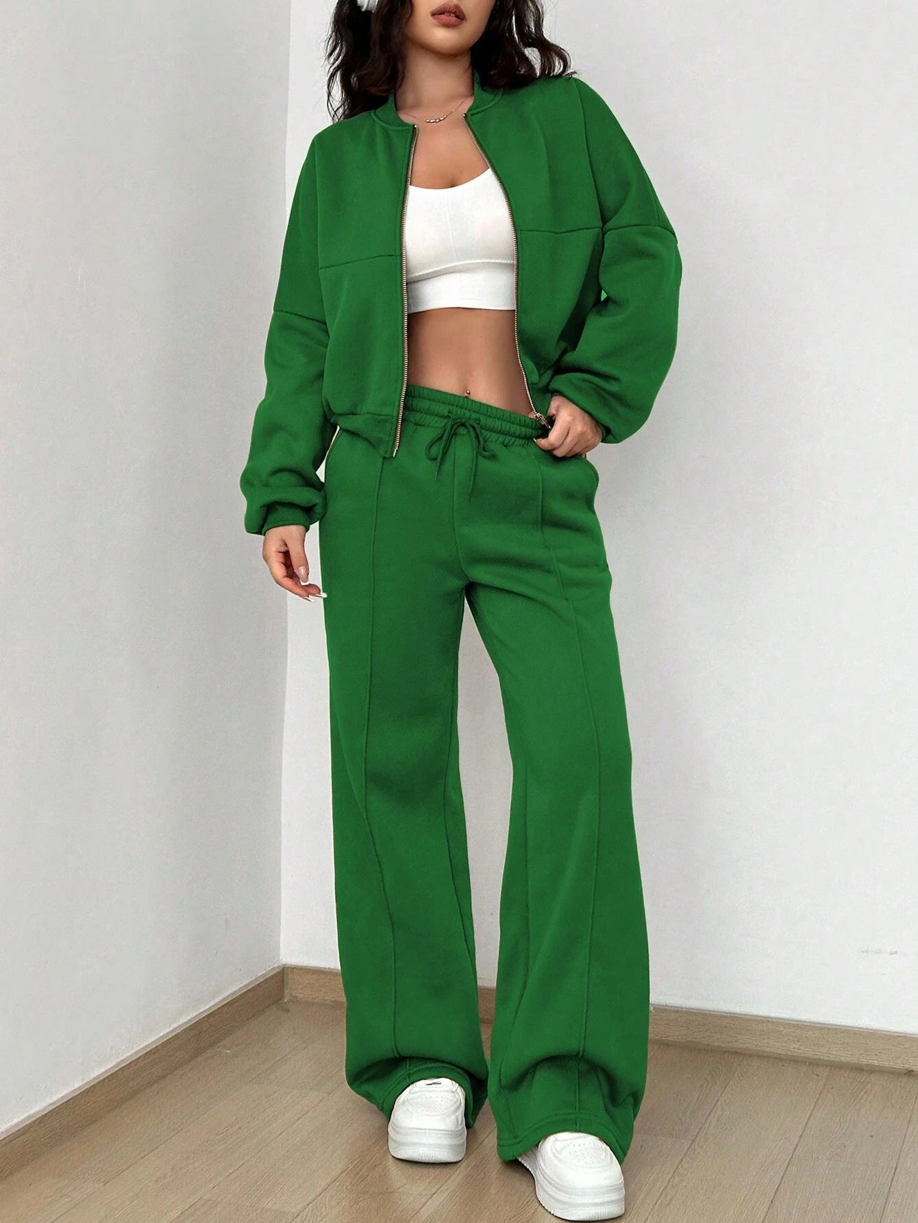 Zara - Zipper Two-piece Suit