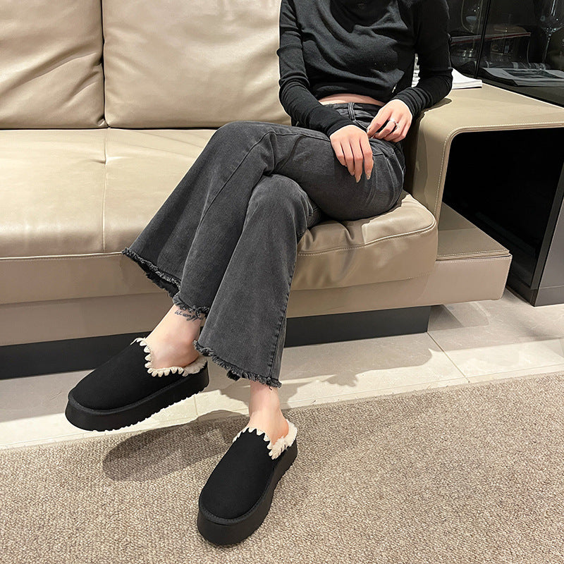 UggY - Lace-up Winter Cotton Slippers