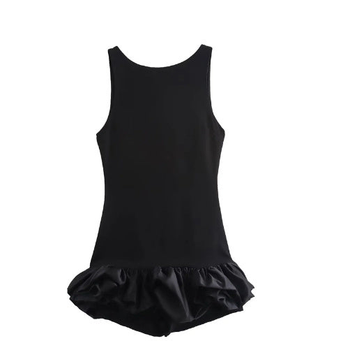 Stacey - Sleeveless Short Frill Dress
