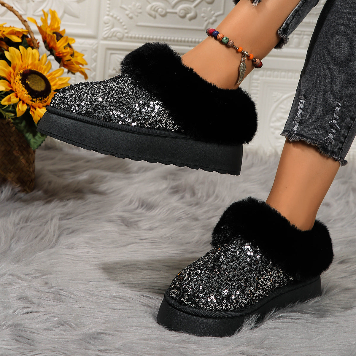 Glowy - CozyStep Plus Cotton Shoes