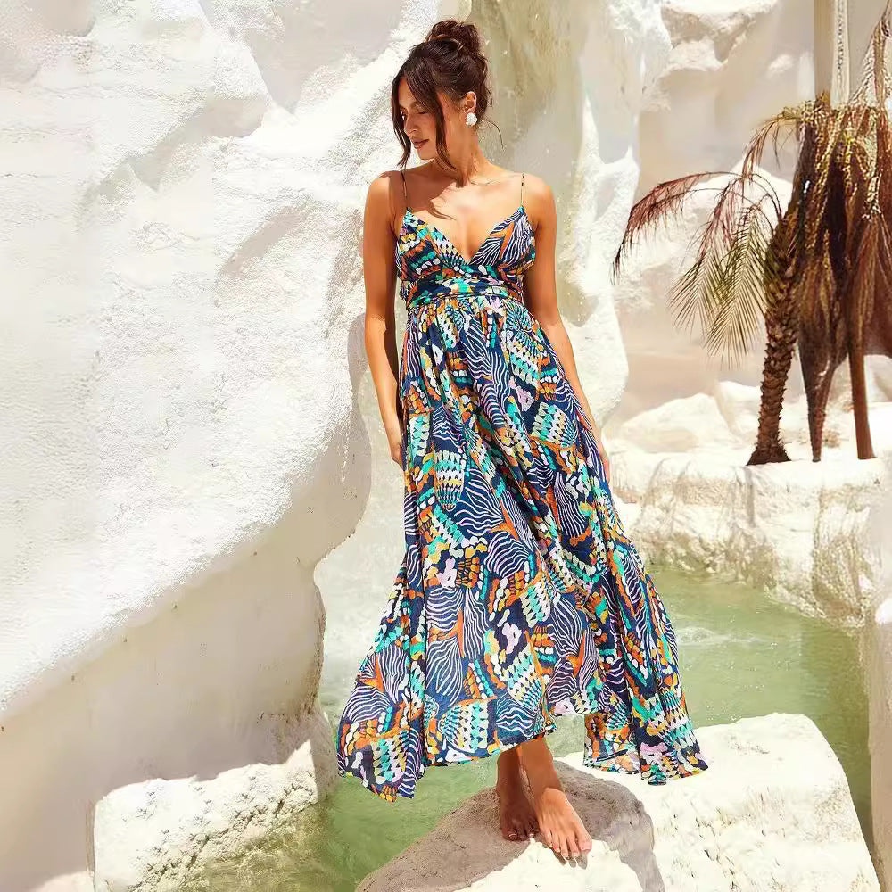 Nefeli - Spaghetti Straps Mid-length Dress