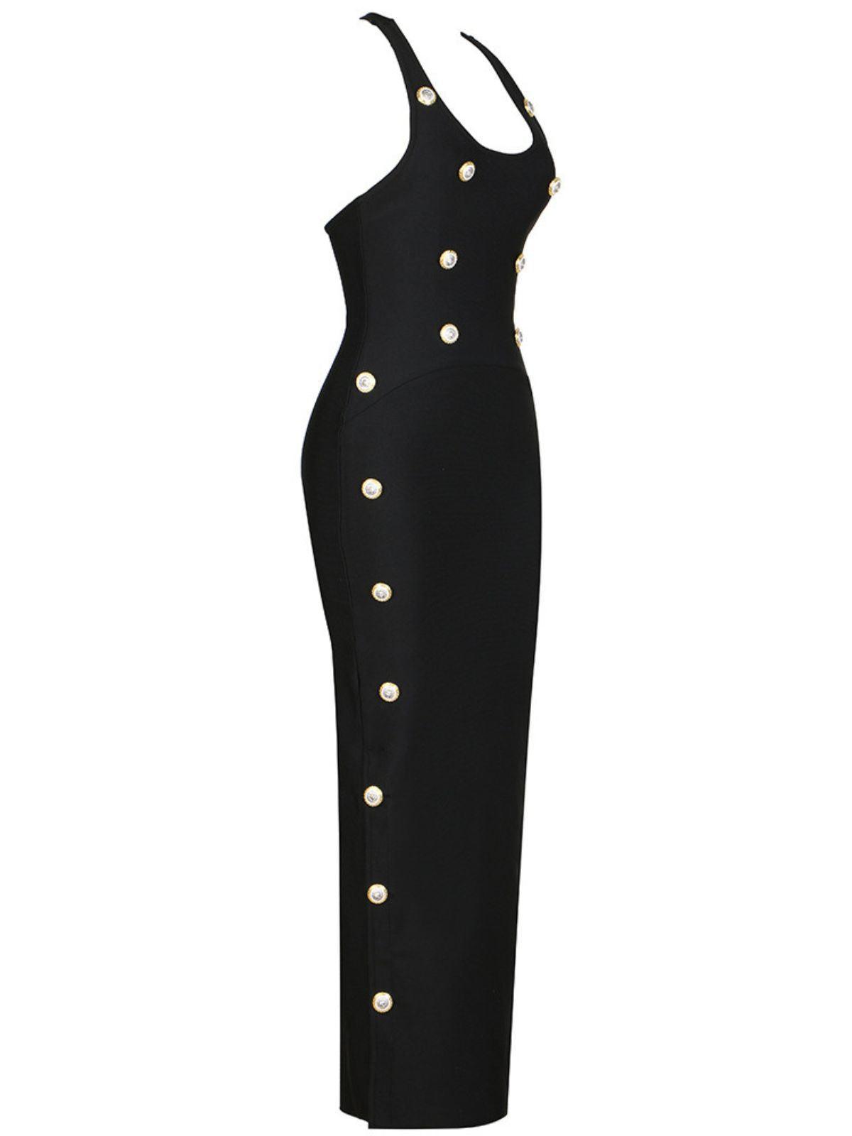 Suyenne - Button Embellished Bandage Dress