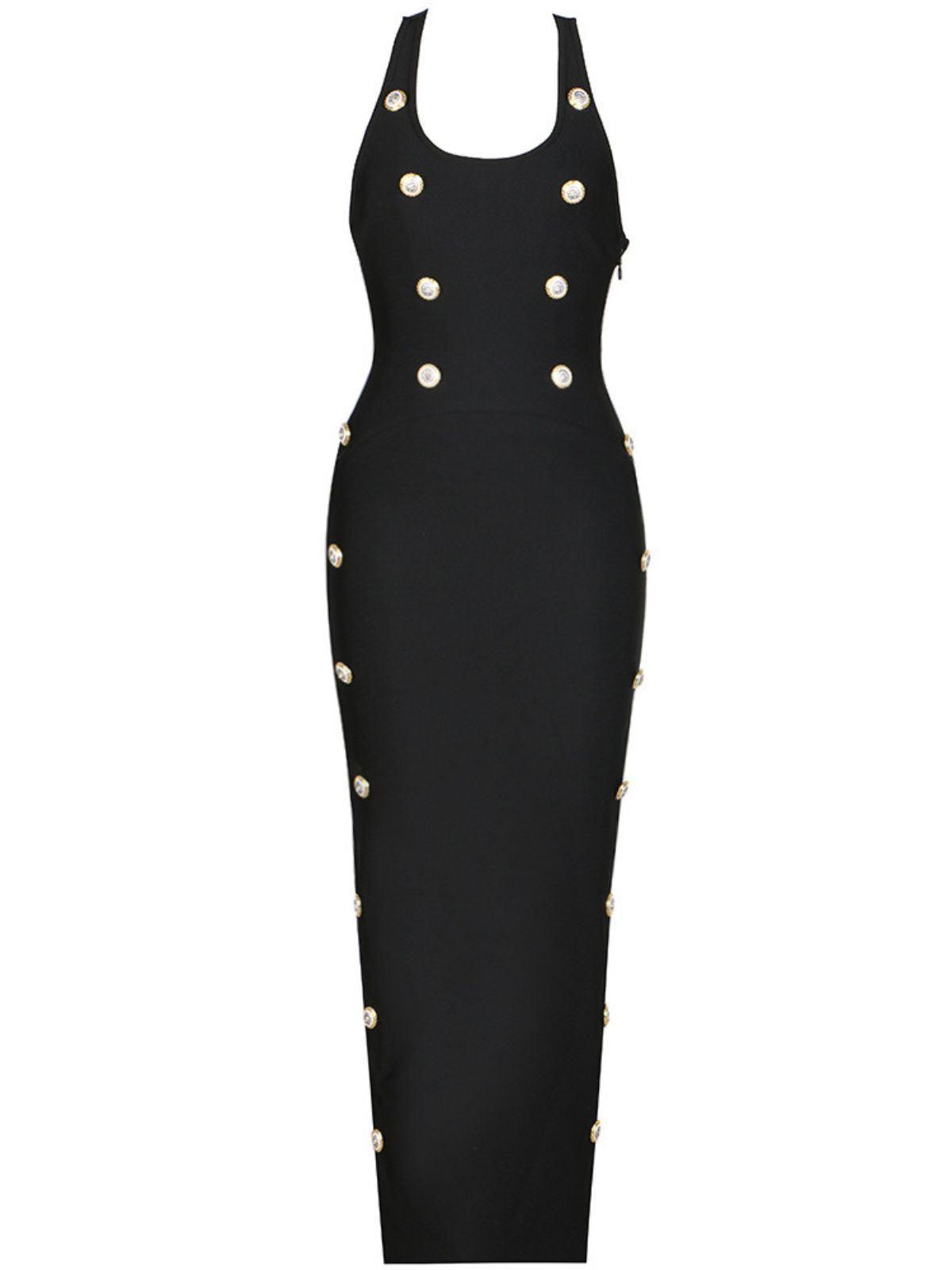 Suyenne - Button Embellished Bandage Dress