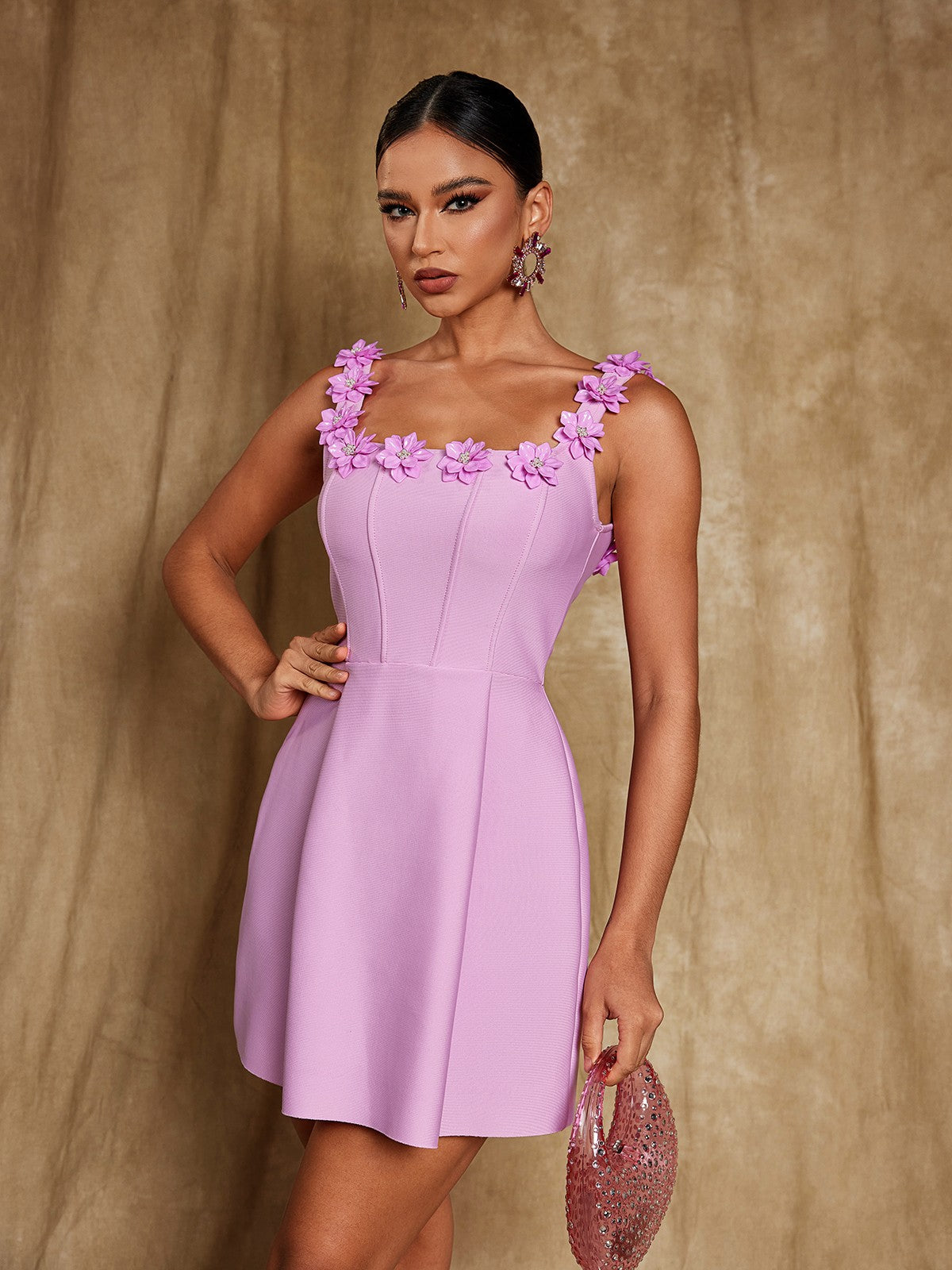Selvana - Flower Bandage Mini Dress