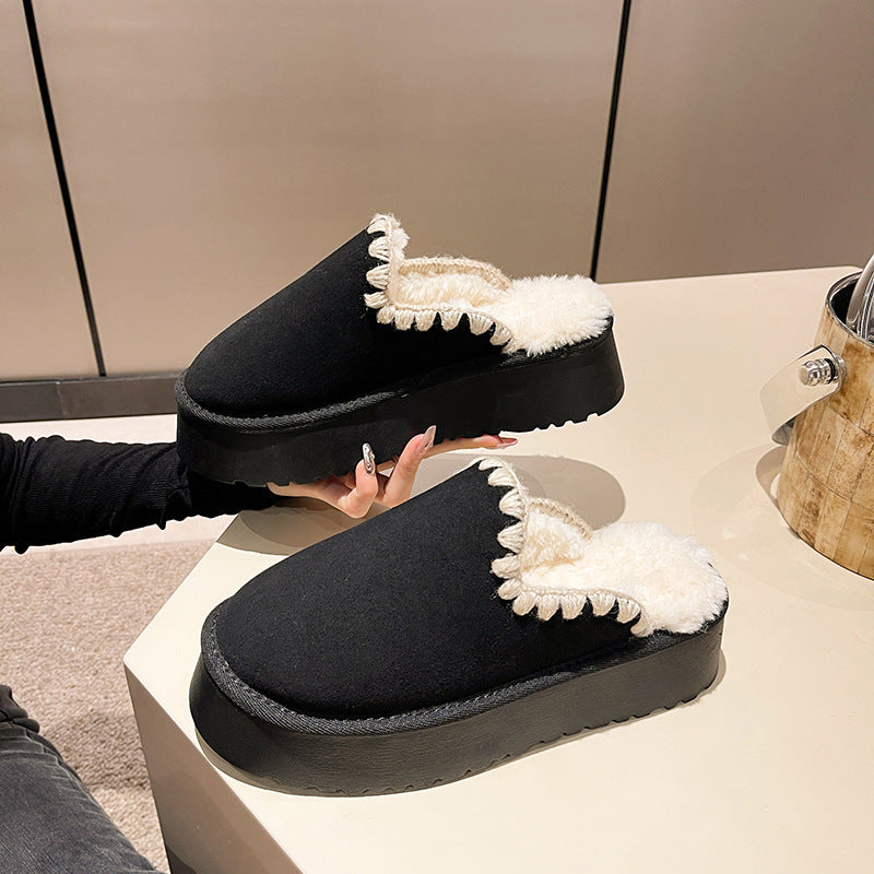 UggY - Lace-up Winter Cotton Slippers