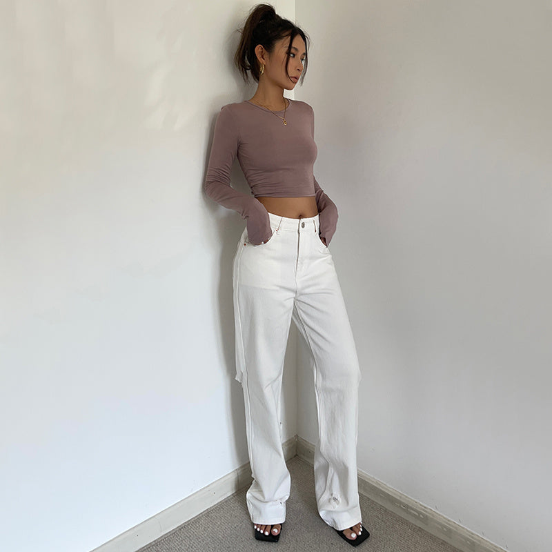 Giulia - Retro High Waist Loose Wide Legs Jeans