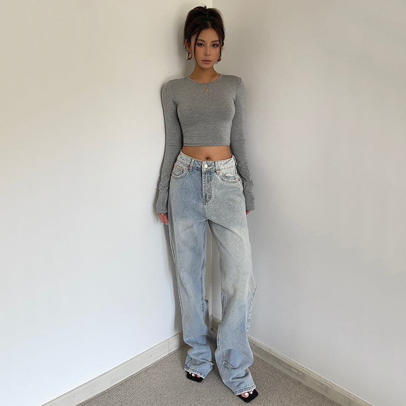 Giulia - Retro High Waist Loose Wide Legs Jeans
