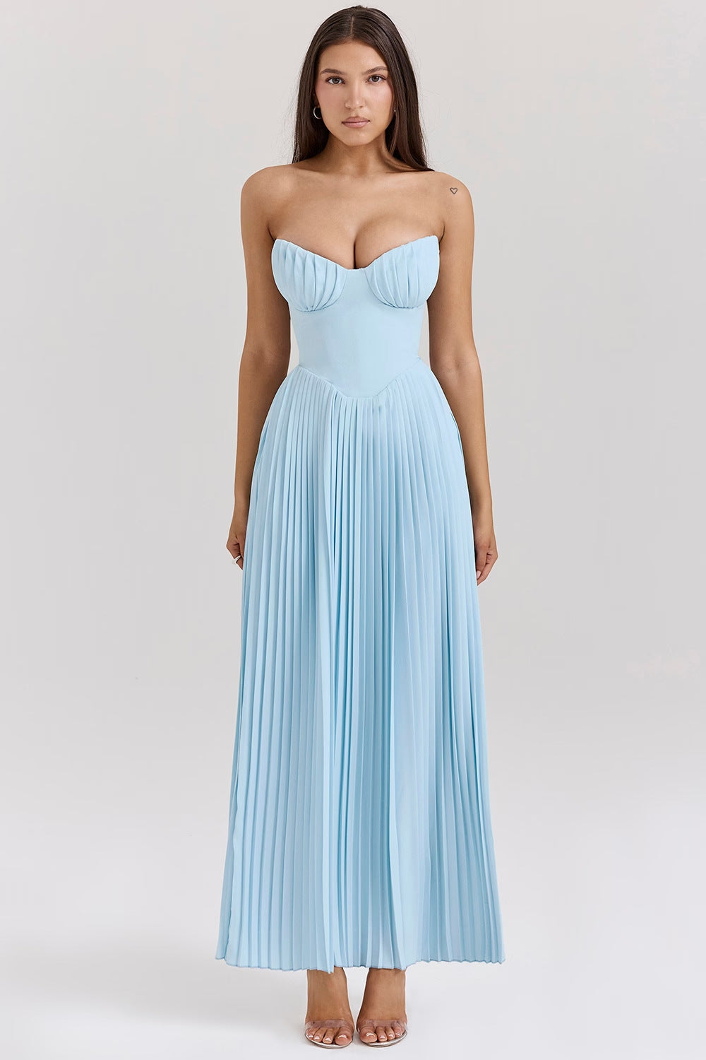 Nova - Blue Strapless Dress