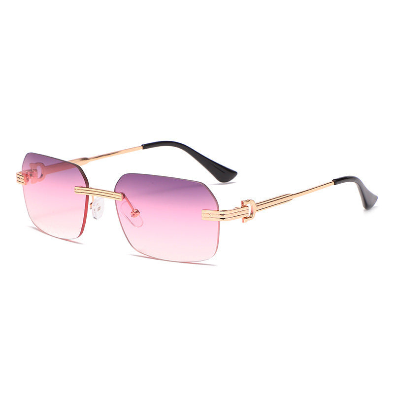 Crystal Cut Square Sunglasses